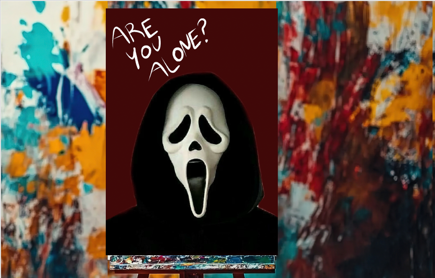 Simpsonville Fine Arts Gallery Sip & Paint Class- Ghost Face