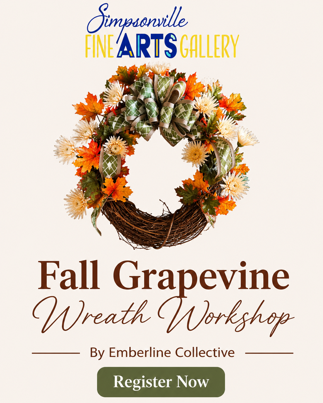 Simpsonville Fine Arts Gallery- Fall Wreath Workshop